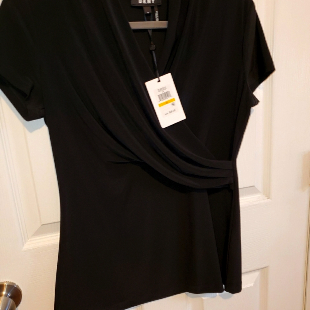 Blouse nice material low cut front waist length